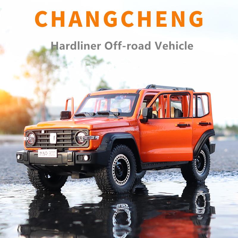 Neues 1/24 Tank 300 Legierungs-Automodell Diecasts Metallspielzeug Geländewagen Automodell Simulation Ton Licht Kindergeschenk