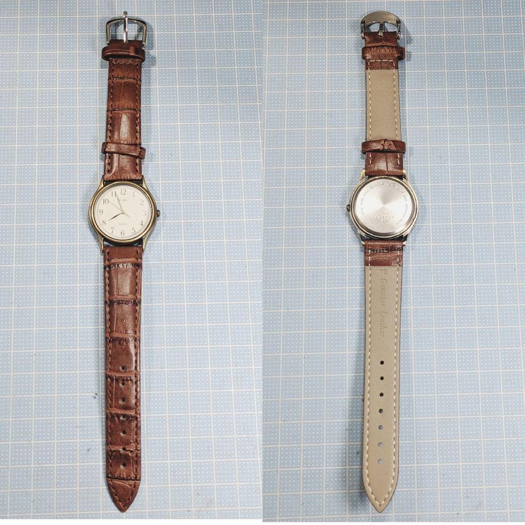 [USED] SEIKO ALBA Men's Battery Strap Replacement Working Condition S-62