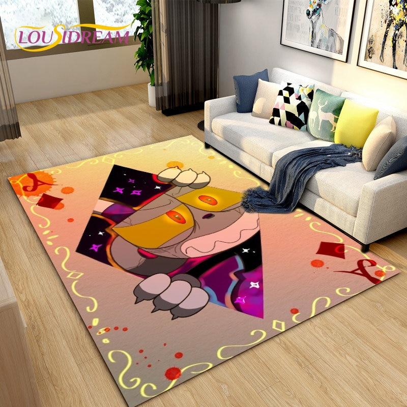 Alfombra de juego de Cuphead y Mugman, ideal para sala de estar, dormitorio, sofá, decoración, alfombra antideslizante para niños.