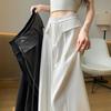 Women's Spring 2026 High-Waisted Lace-Up Wide-Leg Pants - Slimming, Casual, Floor-Length Scythe Style
