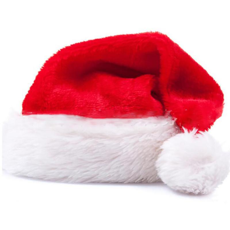 1PCS Christmas Hat for Adult Man Women Thicken Warm Santa Claus Xmas Hats Cap Merry Christmas New Year Festival Party Decoration