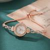 Rhinestone Quartz Watches with Adjustable Bracelet Wrist Decoration  Women Girl