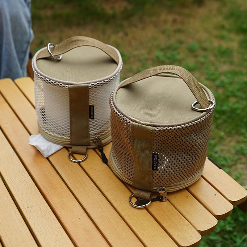 Outdoor Camping Tissue Case Roll Paper Storage Bag With Hook Portable Tissue Holder Tent Hanging Napkin Holder Camping Supplies