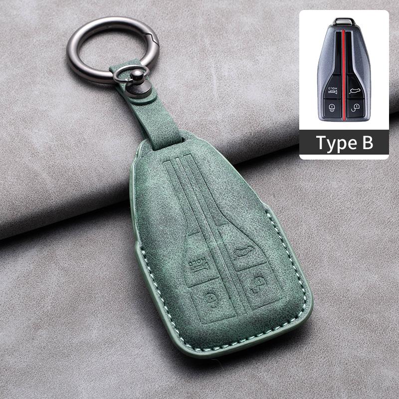 New Sheepskin Car Key Case Cover Protector Shell For FAW Hongqi H9 H7 H5 HS5 HS7 HS5 H7 H5 HS7 Smart Remote Keychain Accessories