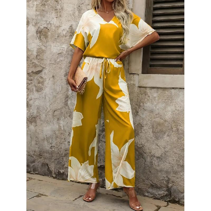 2026 New Spring/Summer Women's Fashion Casual Printed Ladies' Suit