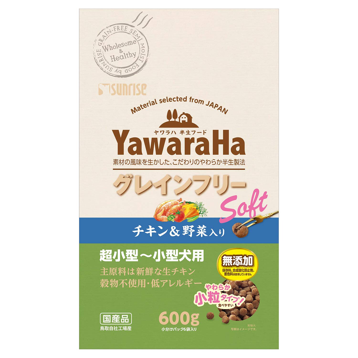 

Marukan Dog Food Yawaraha Grain Free Soft Chicken Vegetables 600g 600g & (x 1)