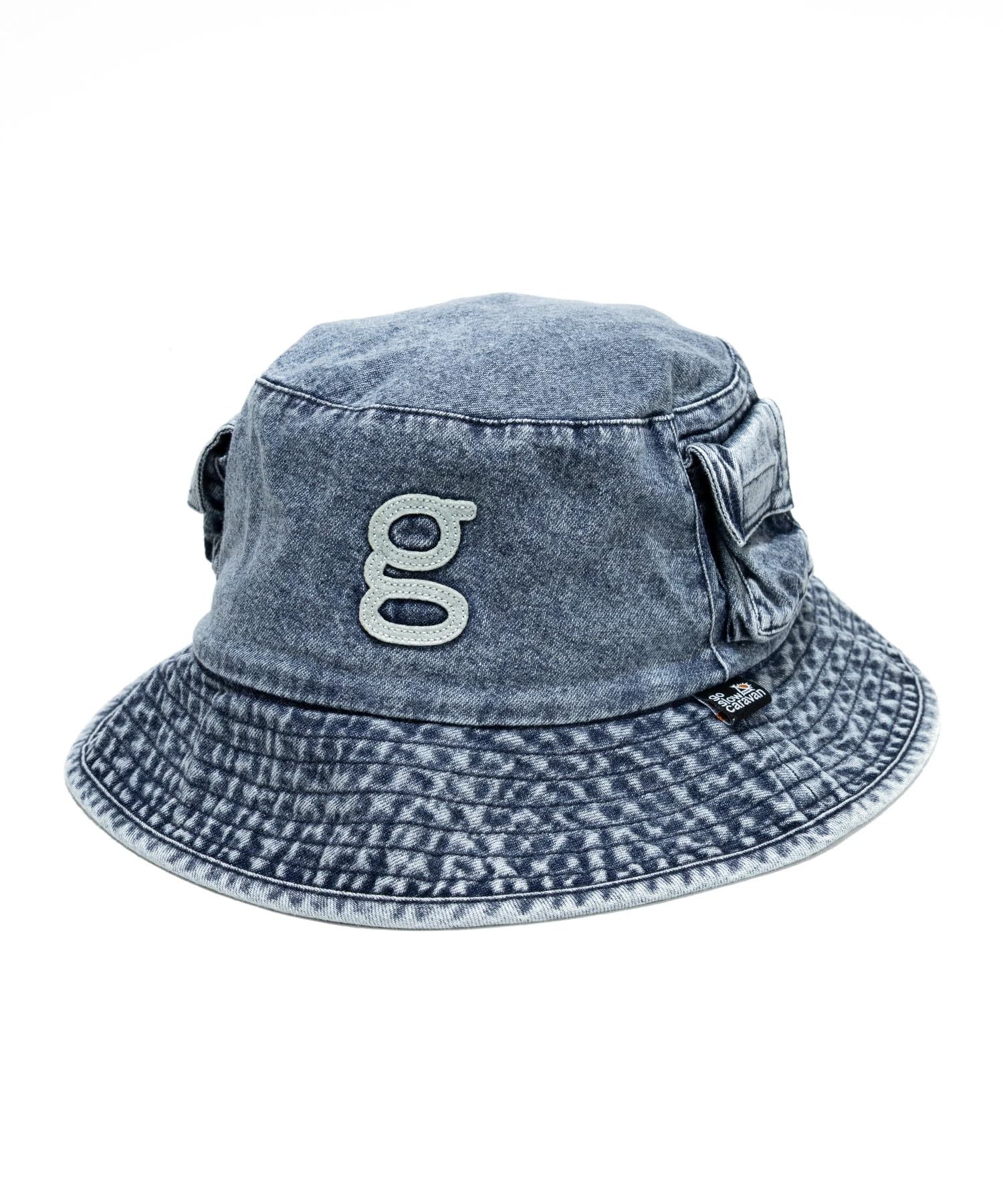 

[go slow caravan] 359102 Джинсовая панама с 3 карманами, Средний индиго, Свободный размер