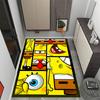 Happy Spongebob Happiness Themed Anti-Slip Rugs - Polyester Home Decor, Suitable for Bedrooms, Living Rooms, Doorways, Studios, and Decorations