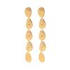 Fashion Irregular Hammered Metal Y-Shaped Necklace, Ins Cool Style Special Shape Long Necklace For Women