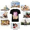 Y2K Style Pink-haired Character Print Casual Top Trendy Loose Long-sleeve T-shirt For Daily Commute Pure Cotton T-shirt