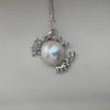Ocean World Clownfish & Pearl Necklace - Kissing Goldfish Pendant On Colorfast Collarbone Chain