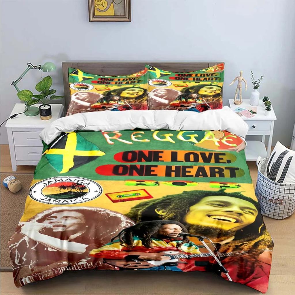 3D Printed Singer R-Reggae Bob Marley Duvet Cover Pillowcase Bedding Set teenagers Twin Full Single/Double/Large Size