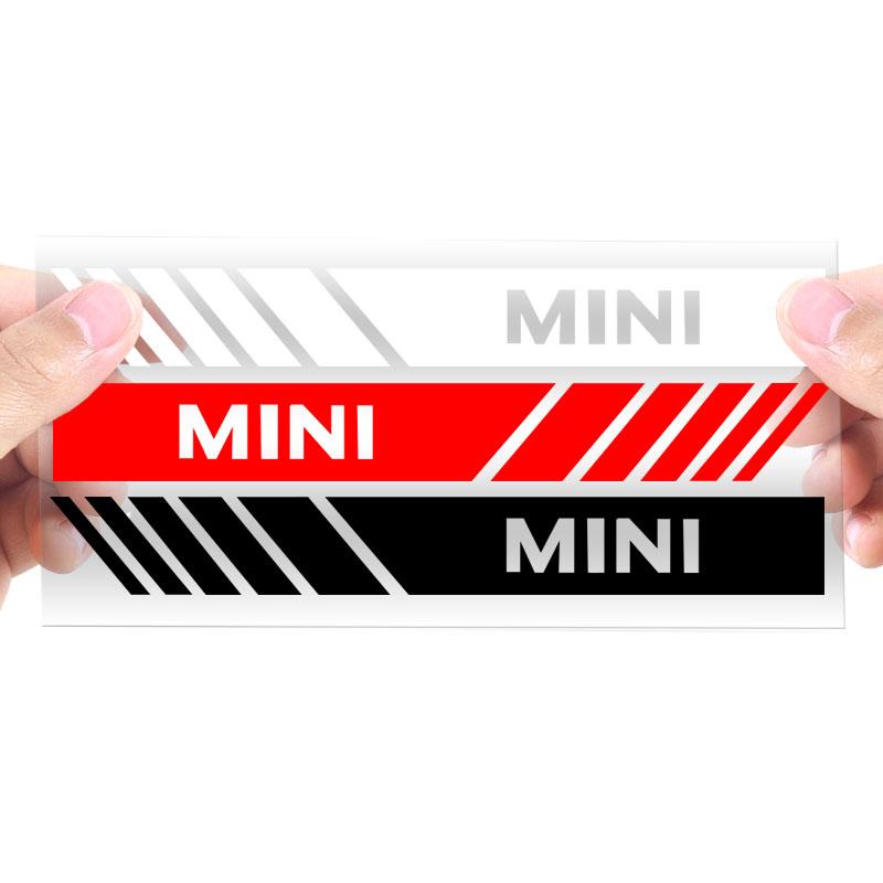 2Pcs Car Stripe Stickers Rearview Mirror Reflective Vinyl Decals Decoration For BMW Mini Cooper F54 F55 F56 R56 R60 SONE Roadster Clubman Coupe