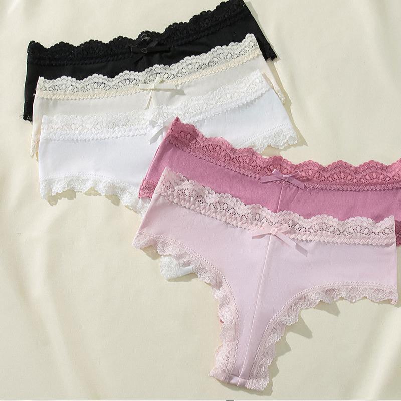 Chiloți din dantelă Femei Sexy Talie medie Confortabil Elastic ridicat