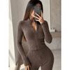 European And American Style Two-piece Textured Short Cardigan + High-waisted Slimming Trousers Commuting Suit