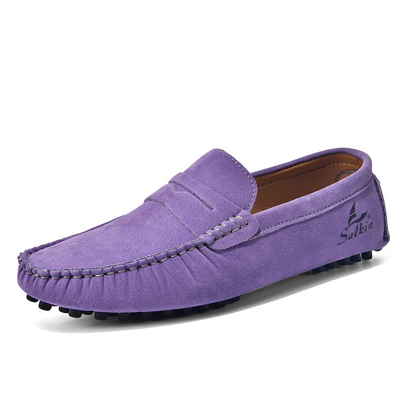 Zapatos de Conducir Clásicos Británicos de Cuero sin Cordones para Pareja, Tallas Grandes 35-49.