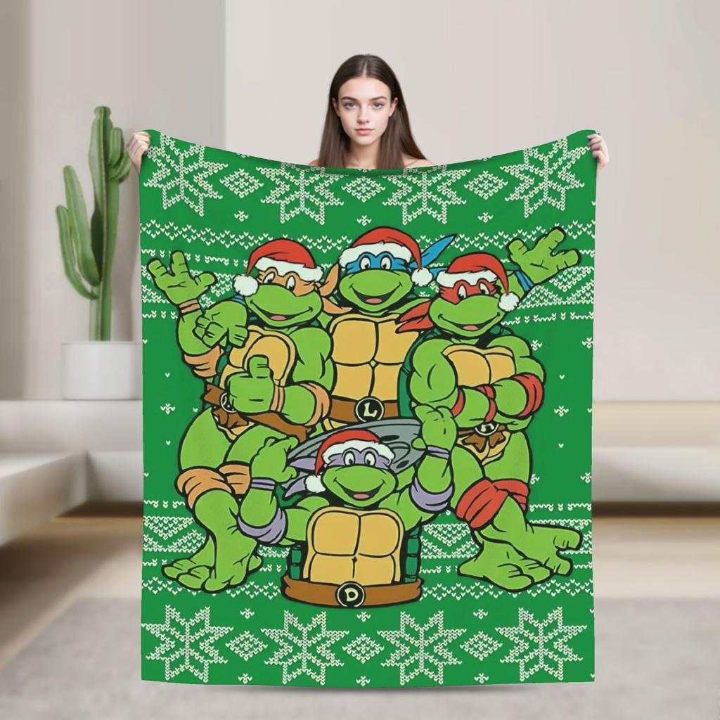 TMNT Durchbruch Flanelldecke Warme Weiche Überwurfdecke für Wohnkultur Reise Muster Tagesdecke Sofa Bettbezug
