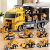 Big Trucks Set Mini Alloy Diecast Car Model Toys Vehicles Carrier Truck Excavator Tank Fire Truck Engineering Car Toys for Kids