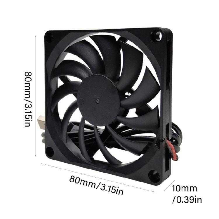 Router Cooling Fan PC Cooling TV Box Wireless Quiet 5V USB Power 80mm Fan Protective Net for Router Modem TV Box