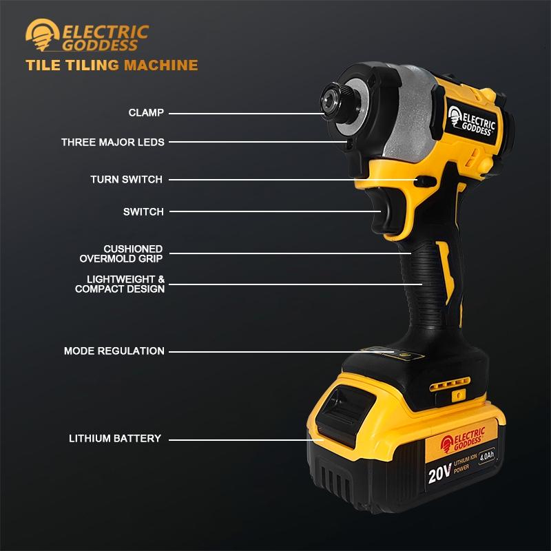 Electric Goddess DCF850 205N.m Cordless Impact Driver Tool Brushless Impact Drill Tool For 20V Dewalt Battery