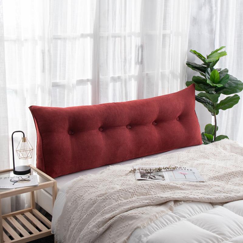 Korean Velvet Nordic Triangle Headboard Cushion: Removable, Washable, Tatami Soft Pack, Lumbar Support, Large Backrest Pillow