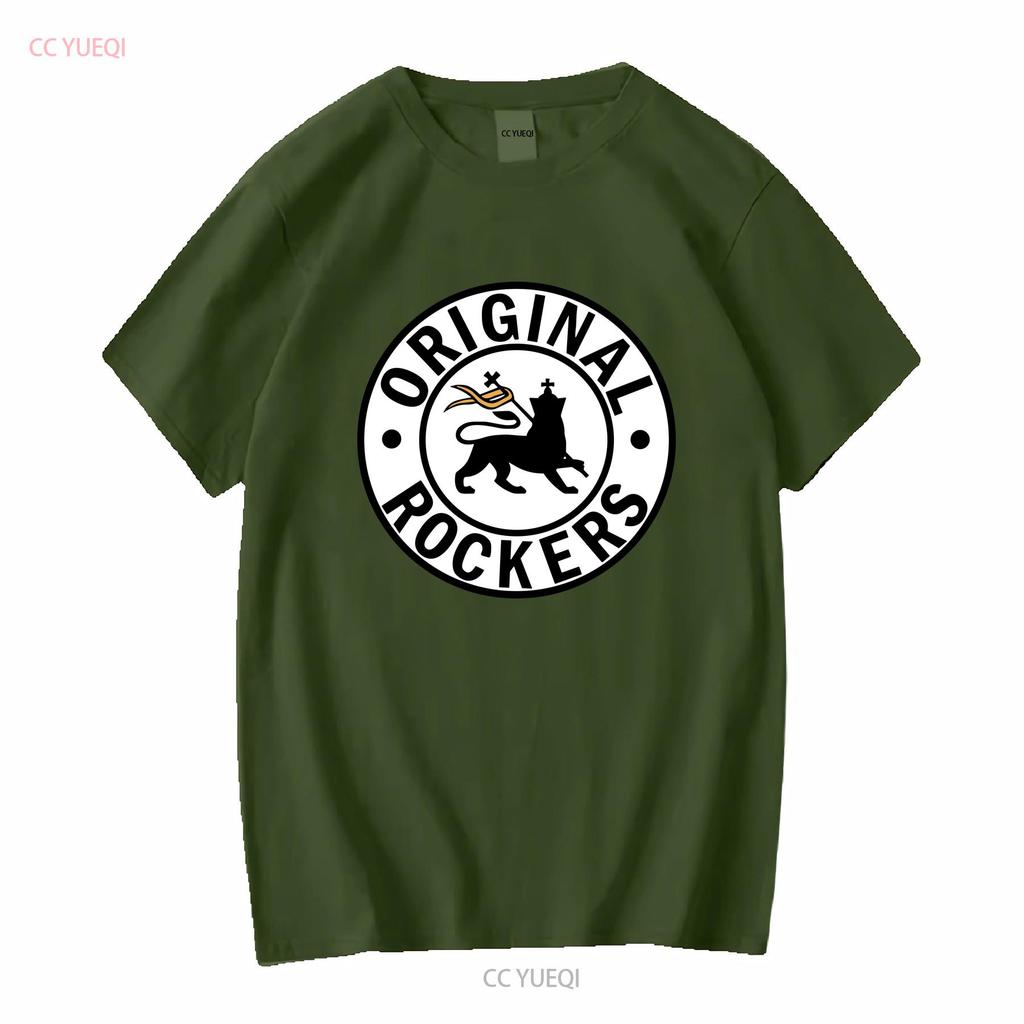 Original Rockers Old School Reggae T Shirt Grey long or short sleeves vintage Washed Versatile Top For Everyday Wear