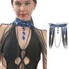 Mehrschichtige Schulterketten Quasten Körperketten Kristall Taille Bauchketten Legierung Körper Schmuck für Strand Nachtclub