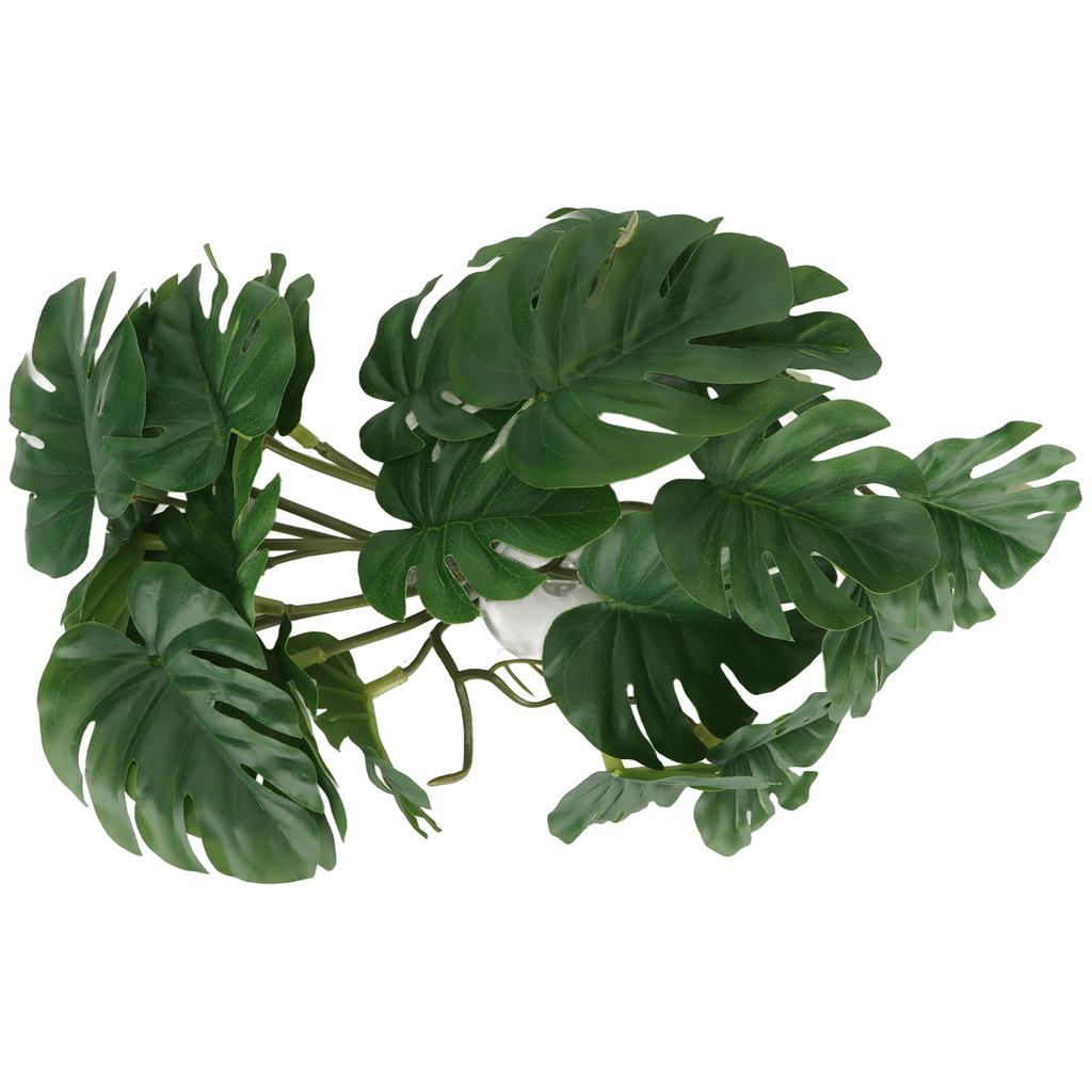 Künstliche Palmenblätter, natürlich, sicher, sorgen für Spaß, Schildkrötenblatt-Dekoration aus Kunststoff mit Saugnapf