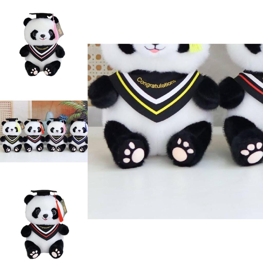 Charming Graduation Panda Plush Toy Adorable Stuffed Animal With Customizable Logo