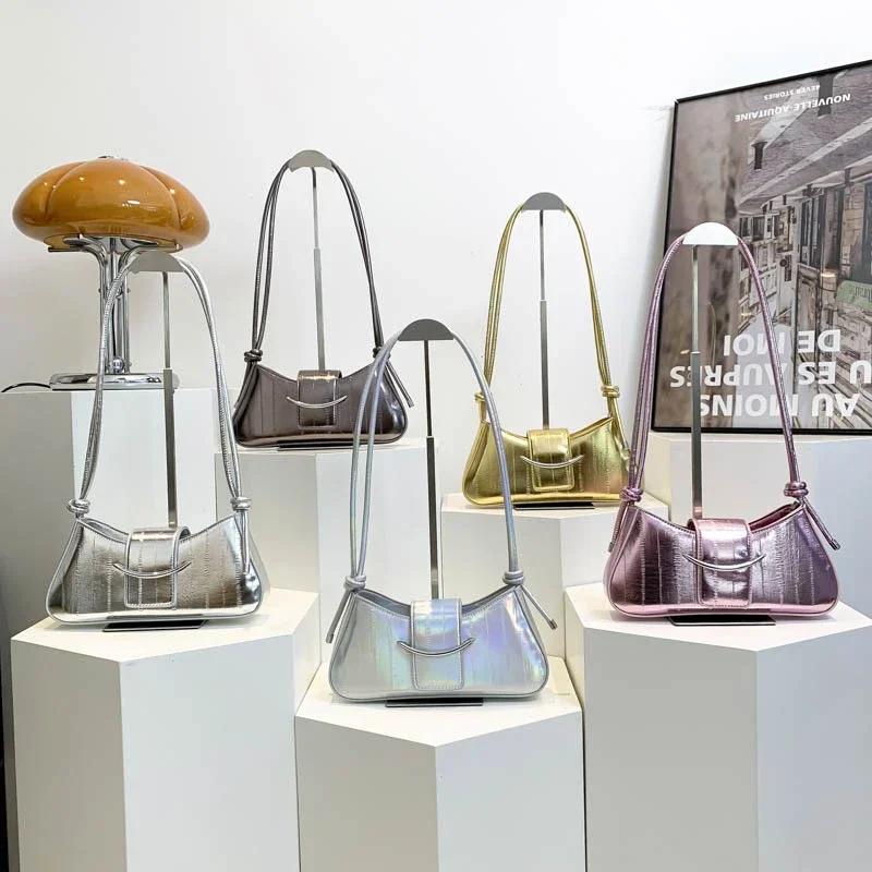 Borsa a tracolla con scomparto interno solido, decorazione con cintura, alta qualità, tasca con cerniera in PU per donna.