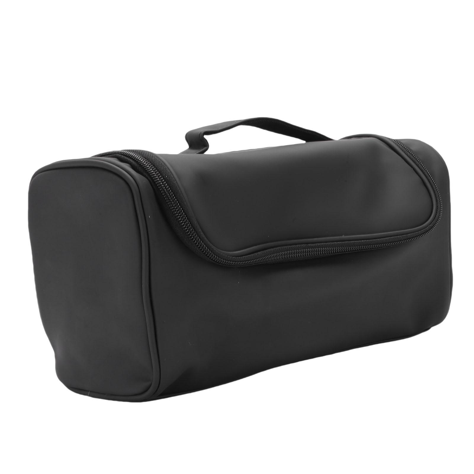 

Hair Tool Travel Bag Soft Lining PU Blow Dryer Carrying Bag with Hanging Hook Multi Compartments for Hair Straightener чёрный