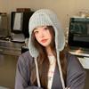 New Knitted Wool Hat Women's Autumn and Winter Warm Ear Protection Flying Hat Solid Color Simple Lei Feng Hat Knitted Hat