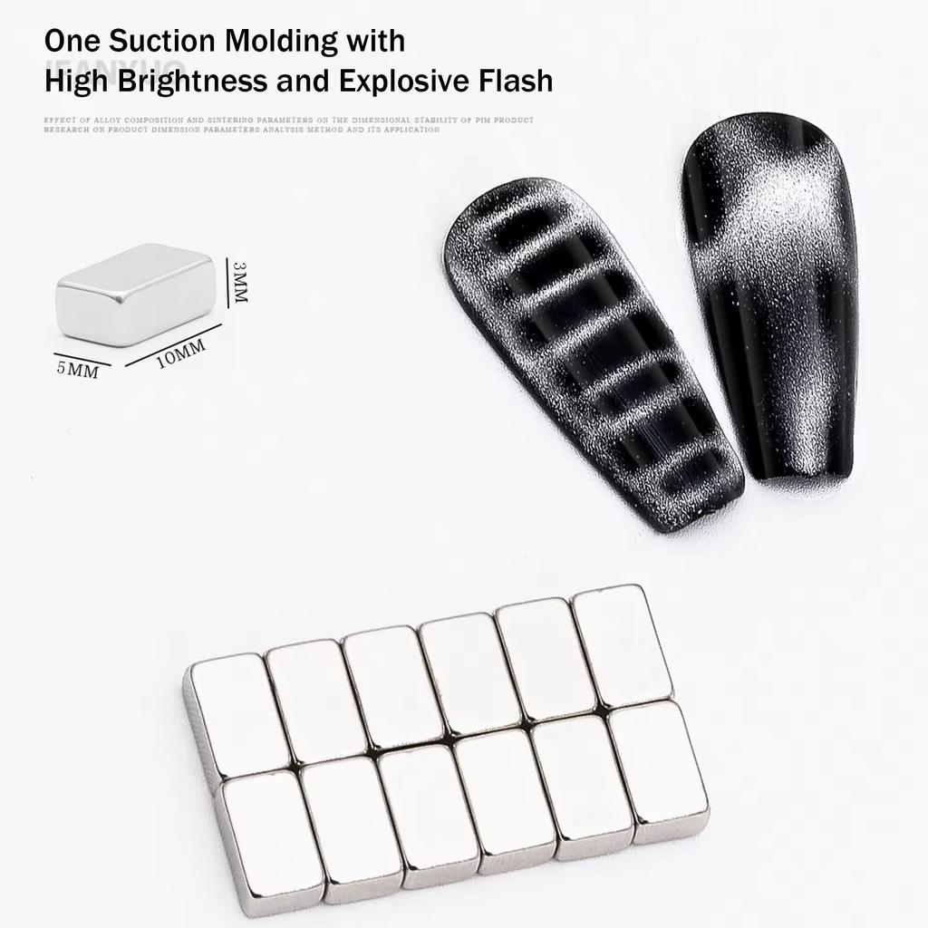 12Pcs Crocodile Pattern Nail Magnet Nail Art Cat Eye Snake Light Beige Wave Geometric UV Attraction Magnets Set Manicure Tool