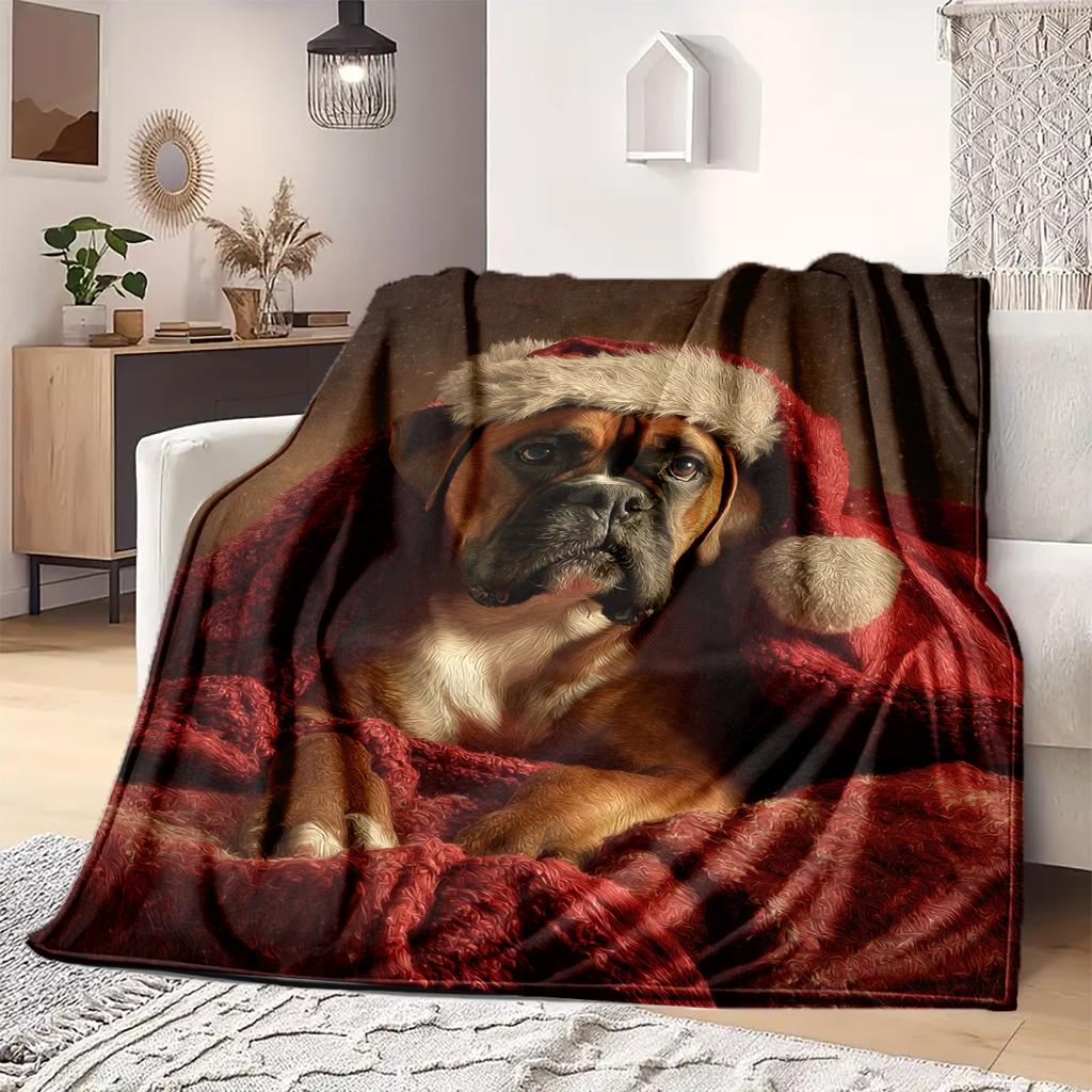 1Pc Cartoon Print Flannel Blanket, High Quality Comfortable for All Seasons, Home Decor, Warmth and Comfort, Perfect for Christmas Birthday Gift