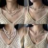 Multilayer Imitation Pearl Polymer Clay Beads Necklace for Women Bohemian Starfish Conch Shell Choker Chain Summer Jewelry Gift