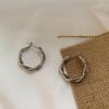 Twist Circle Hong Kong Style Earrings Niche Light Luxury Temperament High-end Design Ear Buckle Earrings Women