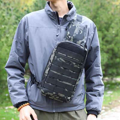 Borsa da petto da campeggio all'aperto per uomo Zaino mimetico Viaggio Ciclismo Alpinismo Crossbody Vita Spalla Monospalla Tattica