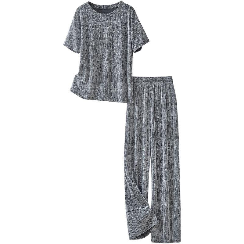 Women's Loose Short-Sleeved Top & Pants Summer Set