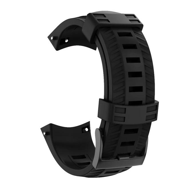 

24 мм Гумовий Силіконовий Ремінець Для Смарт-годинника Suunto 9 Браслет Для Заміни Для Suunto 9 baro Ремінець Для Спортивного Годинника Spartan Suunto9 чорний
