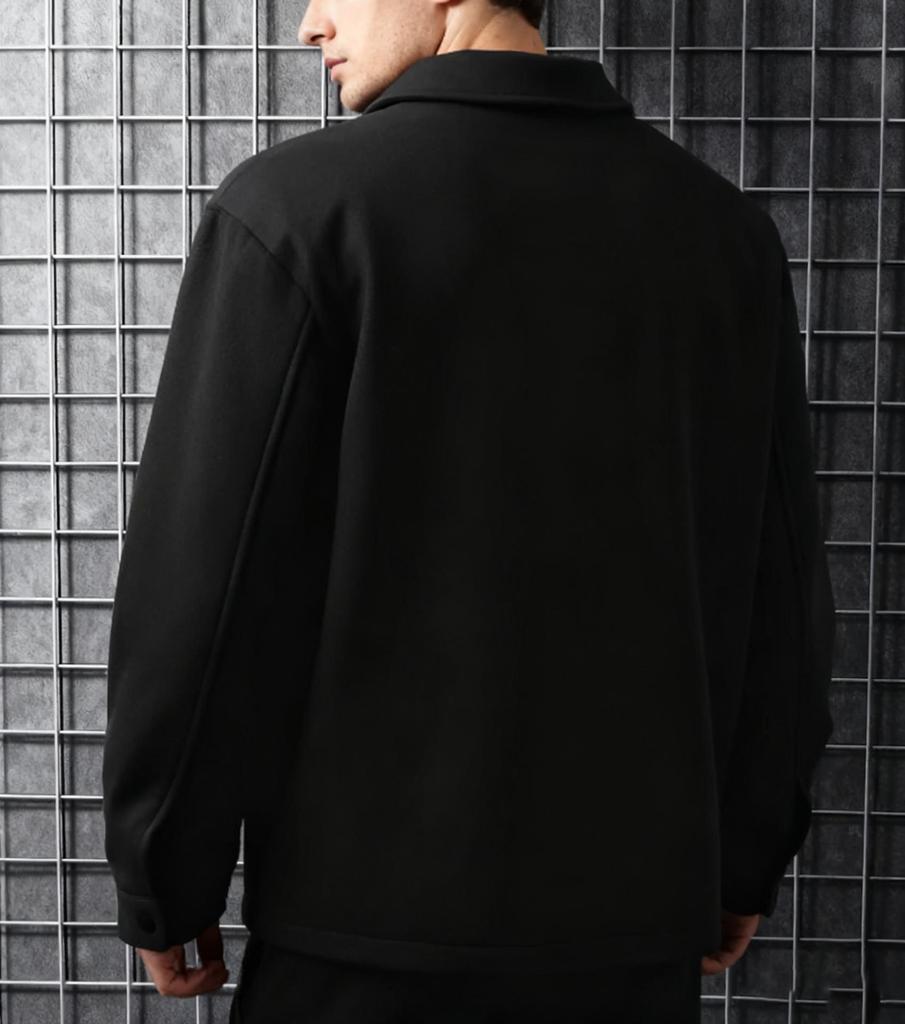 2025 New European & American Business Casual Men's Lapel Jacket - Autumn/Winter Solid Color Brushed Outerwear