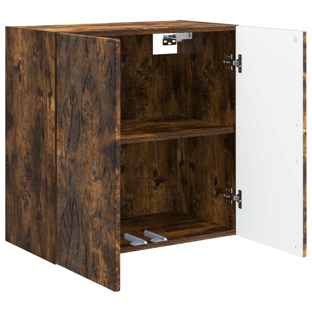 Wall Mounted Cabinet Smoked Oak Finish 59 x 31 x 60 cm Engineered Wood