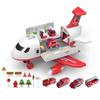 Qwz New Aircraft Simulation Track Inertia Toy Airplane With Lights Music Large Size Passenger Plane Kids Airliner Toy Car Gifts