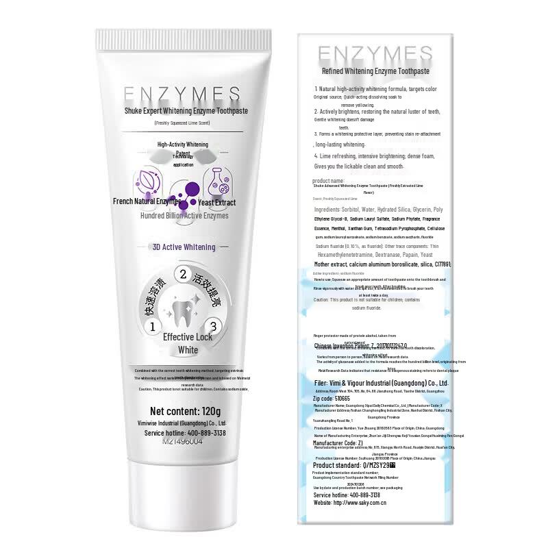 Saky Natural Enzyme Brightening Toothpaste (Lime)