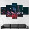 No Framed 5 Pieces Cyberpunk Futuristic City Fiction Wall Art Canvas HD Posters Pictures Paintings Home Decor for Living Room