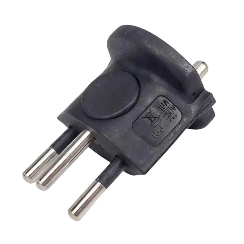

Safety Protective Plug Converter Converts Germany France Plugs to Switzerland Standard Compacted Size Double Color for Travel Use чёрный