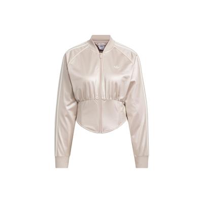 Originals Corset Sst Track Top Jachetă sport tricotată cu blocuri de culoare Topuri pentru femei Miracle-Gray Brown IX1905