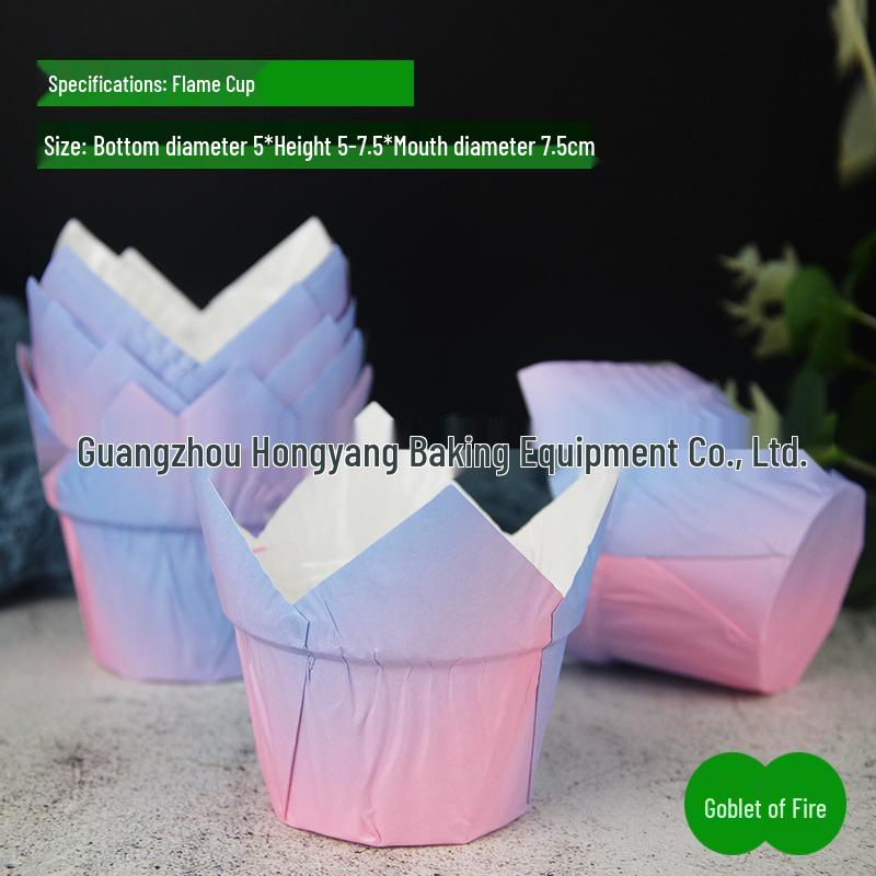 Blue High-Temp Resistant Lace Cupcake Cups for Baking and Dessert Trays