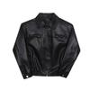 Men's American-Style PU Leather Jacket - Spring/Autumn British Rake, Elegant Motorcycle Silhouette, High-End Workwear Trend.