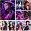 Κορίτσι Manga Nezuko DIY Σετ Ζωγραφικής με Διαμάντια για Demon Slayer Κεντητική με Χέρι με Διαμάντια Anime Διακόσμηση Τοίχου Σπιτιού Ψηφιδωτό Ελαιογραφία