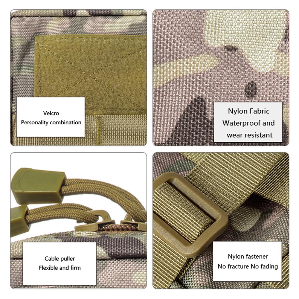 Durable Portable Trekking Bike First Aid Kit Medical Kit Camouflage Waterproof Wilderness Survival Tactics MOLLE Zipper Closure